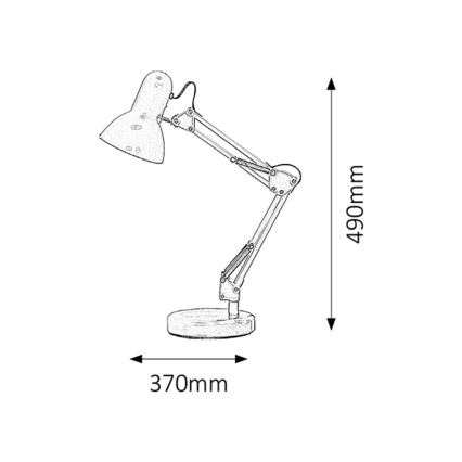 Brilagi - LED-Tischleuchte ROMERO 1xE27/10W/230V weiß