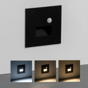 Brilagi - LED-Treppenleuchte JACK LED/3W/230V 3000/4000/6500K IP65 schwarz