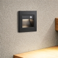 Brilagi - LED Treppenleuchte mit Sensor STEP LIGHT LED/1,5W/230V IP44 schwarz