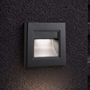 Brilagi - LED Treppenleuchte STEP LIGHT LED/1,5W/230V IP44 schwarz