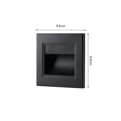Brilagi - LED Treppenleuchte STEP LIGHT LED/1,5W/230V IP44 schwarz