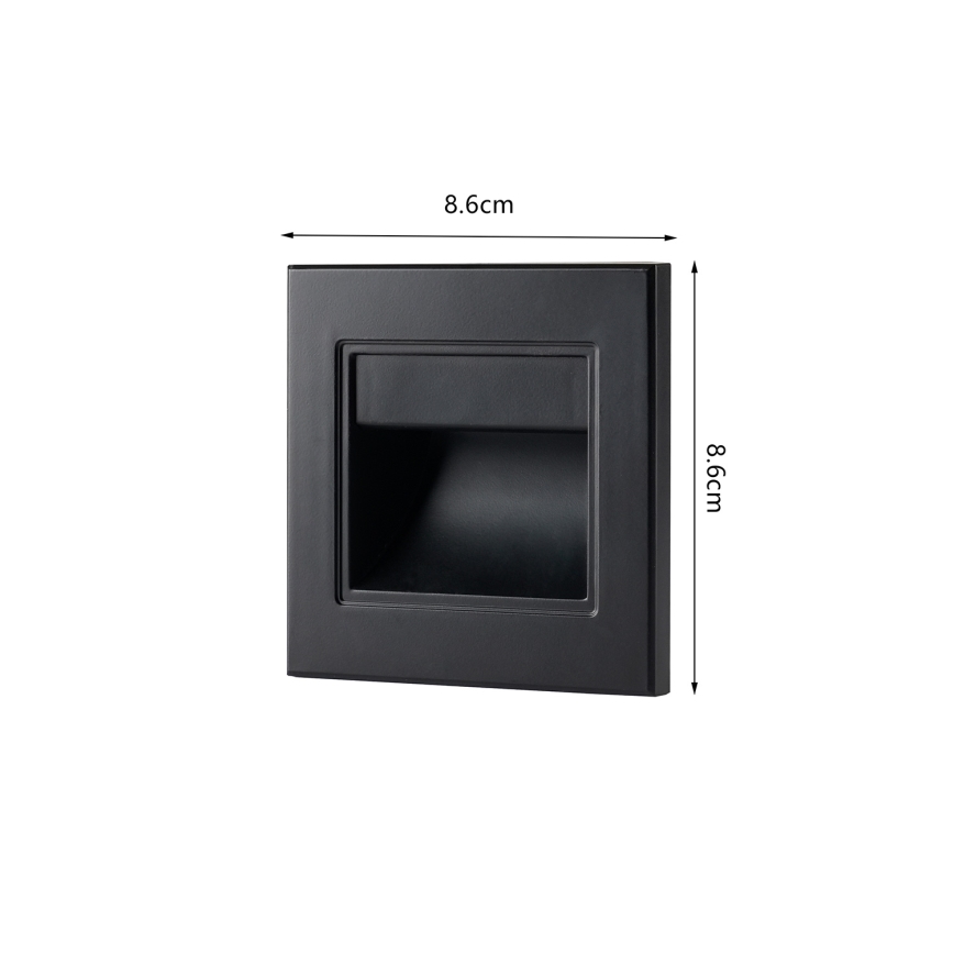 Brilagi - LED Treppenleuchte STEP LIGHT LED/1,5W/230V IP44 schwarz