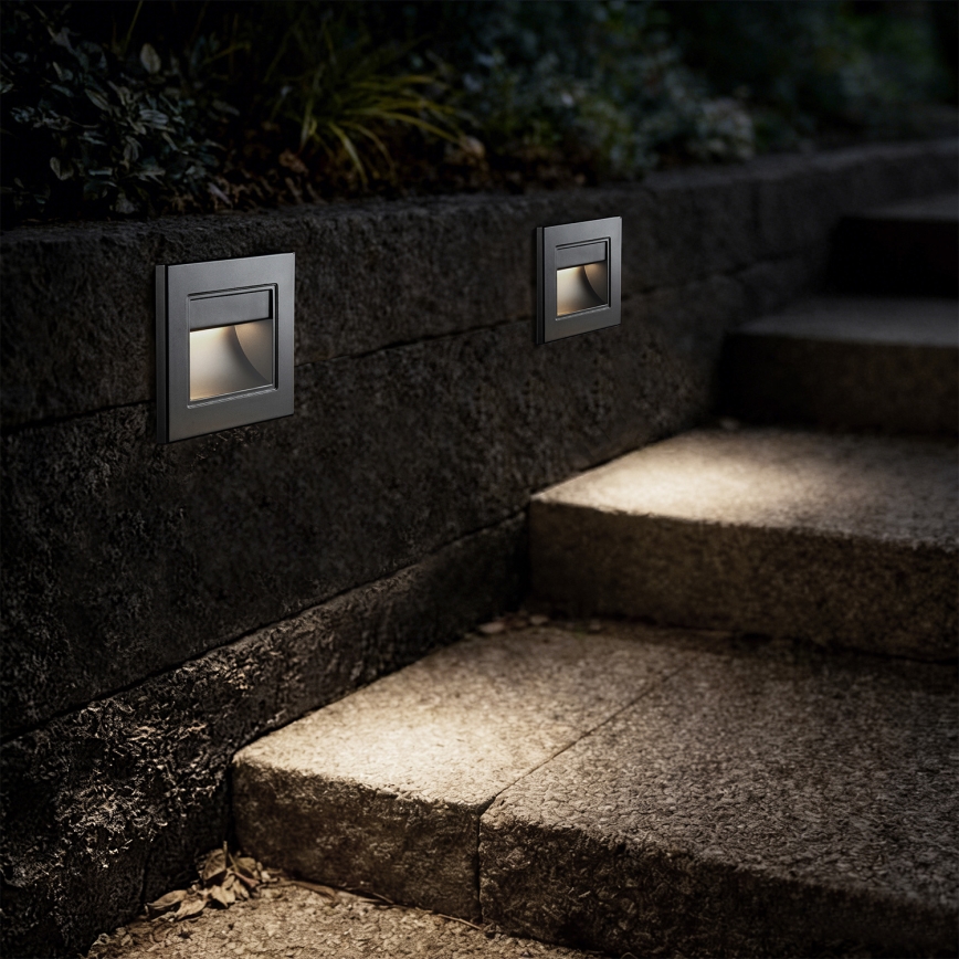 Brilagi - LED-Treppenleuchte STEP LIGHT LED/1,5W/230V IP44 silber