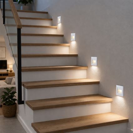 Brilagi - LED Treppenstufenleuchte STEP LIGHT LED/1,5W/230V IP44 weiß