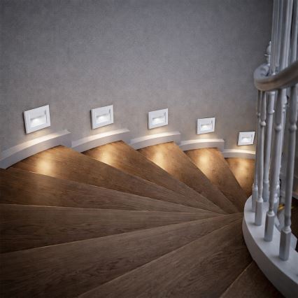 Brilagi - LED Treppenstufenleuchte STEP LIGHT LED/1,5W/230V IP44 weiß