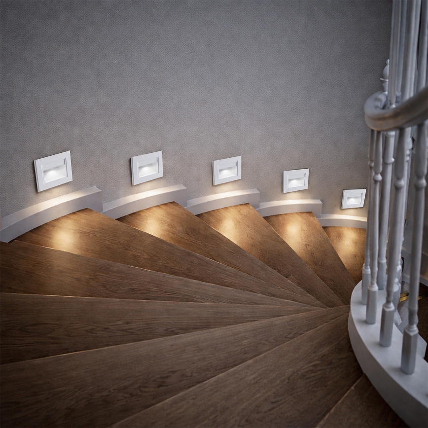Brilagi - LED Treppenstufenleuchte STEP LIGHT LED/1,5W/230V IP44 weiß