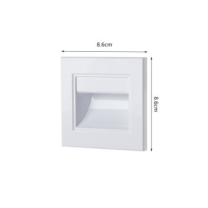 Brilagi - LED Treppenstufenleuchte STEP LIGHT LED/1,5W/230V IP44 weiß
