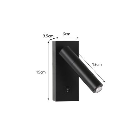 Brilagi - LED-Wand-Spotleuchte MAYA 1xG9/7W/230V schwarz