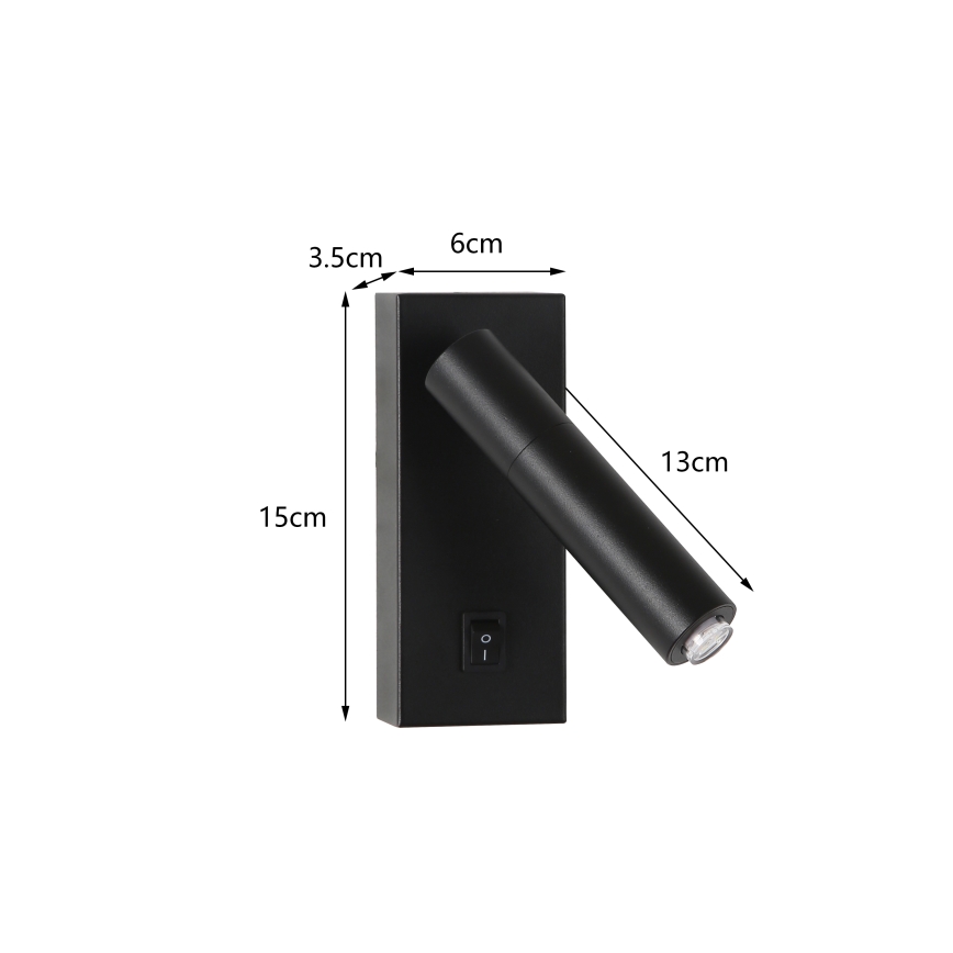Brilagi - LED-Wand-Spotleuchte MAYA 1xG9/7W/230V schwarz