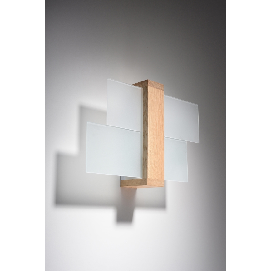 Brilagi -  LED-Wandbeleuchtung HERA 1xE27/7,5W/230V Holz