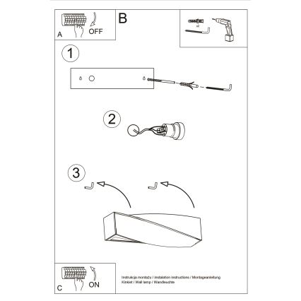 Brilagi -  LED-Wandbeleuchtung KERRY 1xE27/7,5W/230V Keramik/weiß+