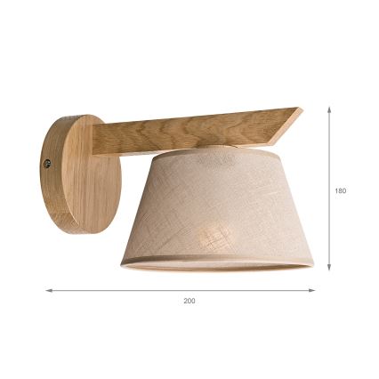 Brilagi - LED  Wandleuchte ANTHONY 1xE14/40W/230V Eiche/beige