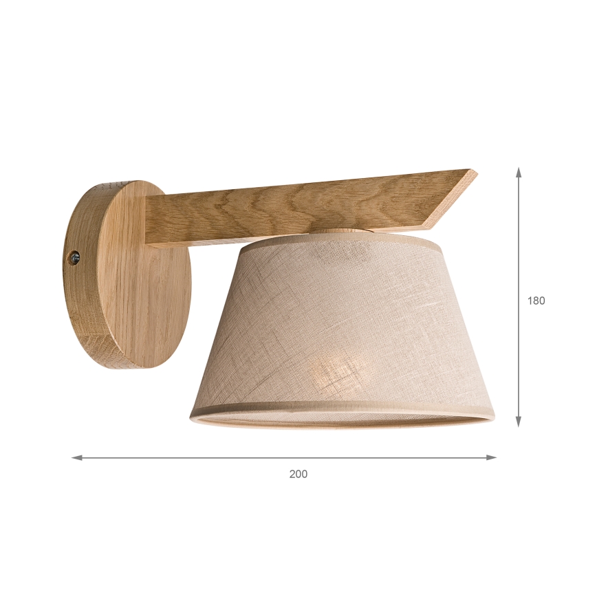Brilagi - LED  Wandleuchte ANTHONY 1xE14/40W/230V Eiche/beige