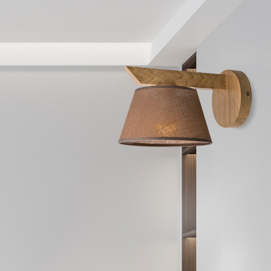 Brilagi - LED  Wandleuchte ANTHONY 1xE14/40W/230V Eiche/braun