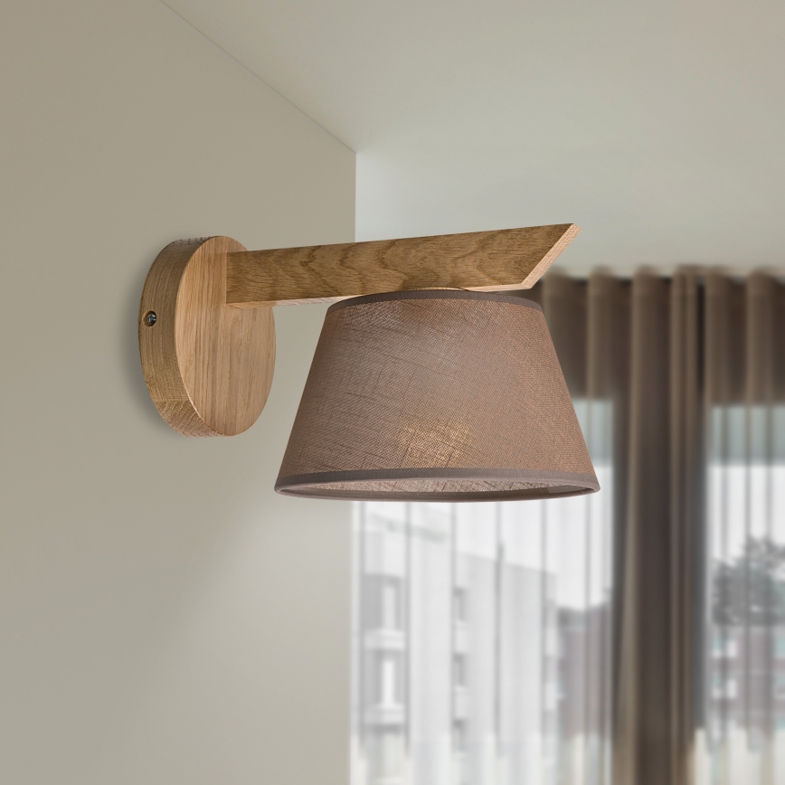 Brilagi - LED  Wandleuchte ANTHONY 1xE14/40W/230V Eiche/braun