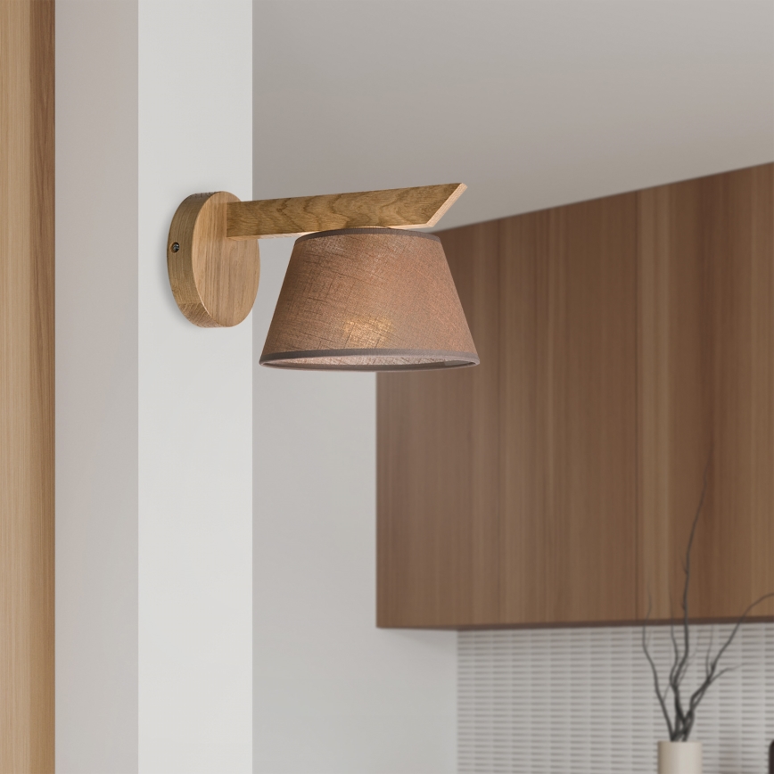 Brilagi - LED  Wandleuchte ANTHONY 1xE14/40W/230V Eiche/braun