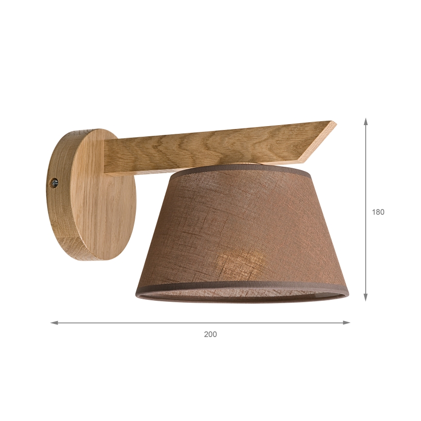 Brilagi - LED  Wandleuchte ANTHONY 1xE14/40W/230V Eiche/braun