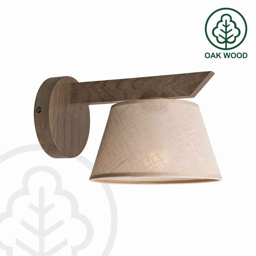 Brilagi - LED Wandleuchte ANTHONY 1xE14/40W/230V Eiche Nussbaum/Beige