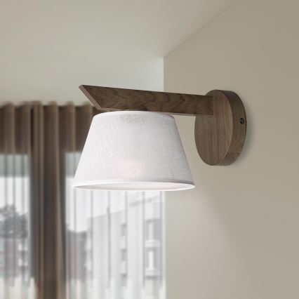 Brilagi - LED Wandleuchte ANTHONY 1xE14/40W/230V Eiche Nussbaum/Weiß