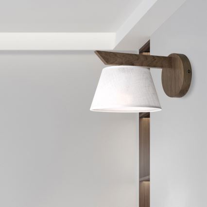 Brilagi - LED Wandleuchte ANTHONY 1xE14/40W/230V Eiche Nussbaum/Weiß