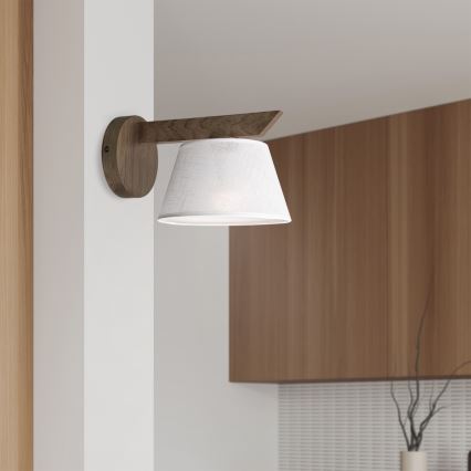 Brilagi - LED Wandleuchte ANTHONY 1xE14/40W/230V Eiche Nussbaum/Weiß