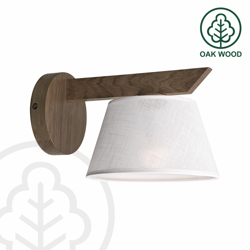 Brilagi - LED Wandleuchte ANTHONY 1xE14/40W/230V Eiche Nussbaum/Weiß