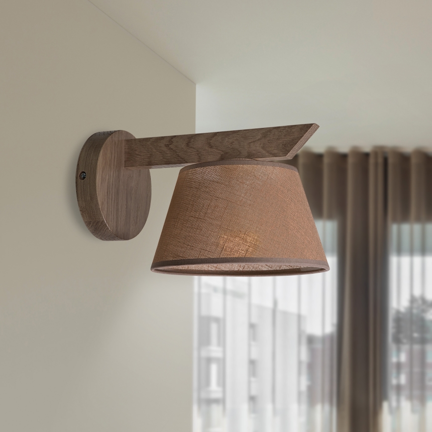 Brilagi - LED Wandleuchte ANTHONY 1xE14/40W/230V Eiche Nussbaum/Braun