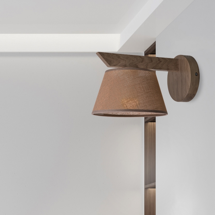 Brilagi - LED Wandleuchte ANTHONY 1xE14/40W/230V Eiche Nussbaum/Braun