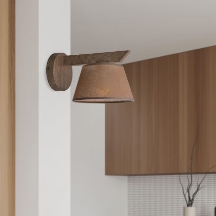 Brilagi - LED Wandleuchte ANTHONY 1xE14/40W/230V Eiche Nussbaum/Braun