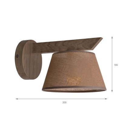 Brilagi - LED Wandleuchte ANTHONY 1xE14/40W/230V Eiche Nussbaum/Braun