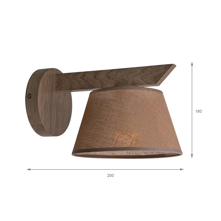 Brilagi - LED Wandleuchte ANTHONY 1xE14/40W/230V Eiche Nussbaum/Braun