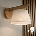 Brilagi - LED  Wandleuchte ANTHONY 1xE14/40W/230V Eiche/weiß
