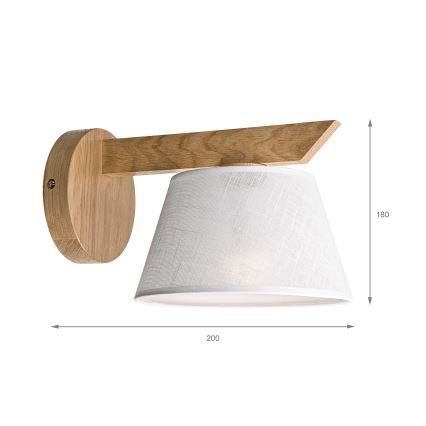 Brilagi - LED  Wandleuchte ANTHONY 1xE14/40W/230V Eiche/weiß