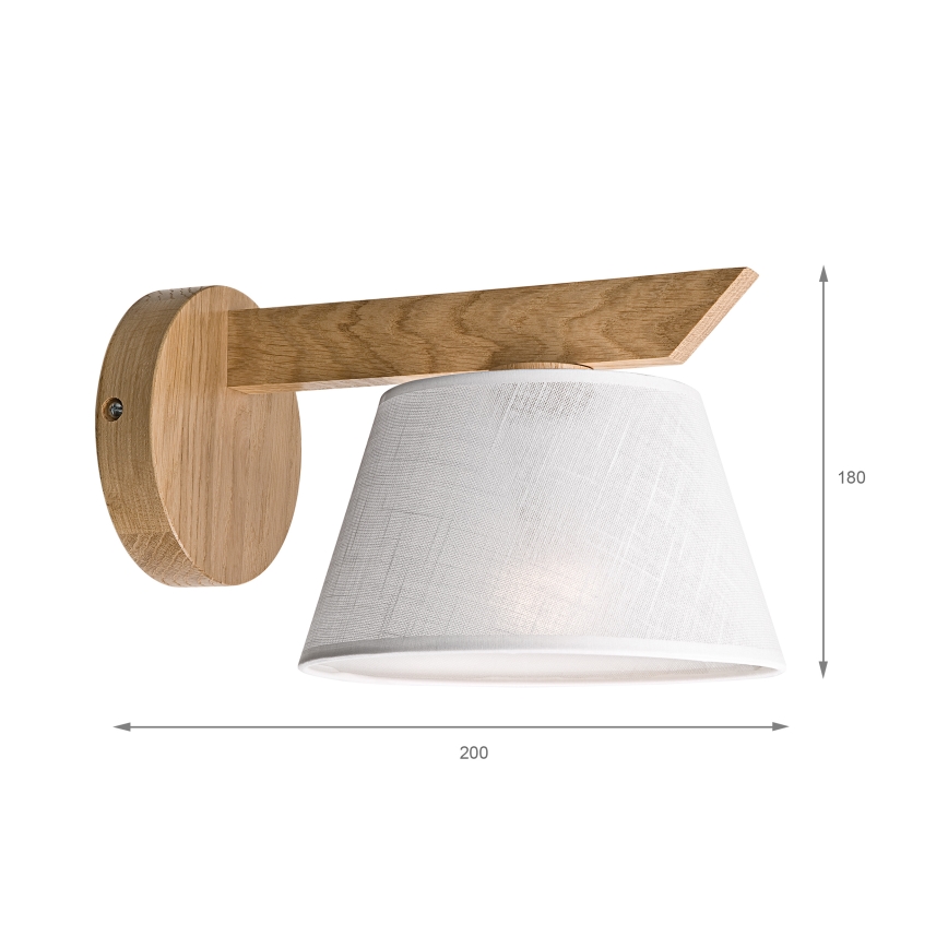 Brilagi - LED  Wandleuchte ANTHONY 1xE14/40W/230V Eiche/weiß