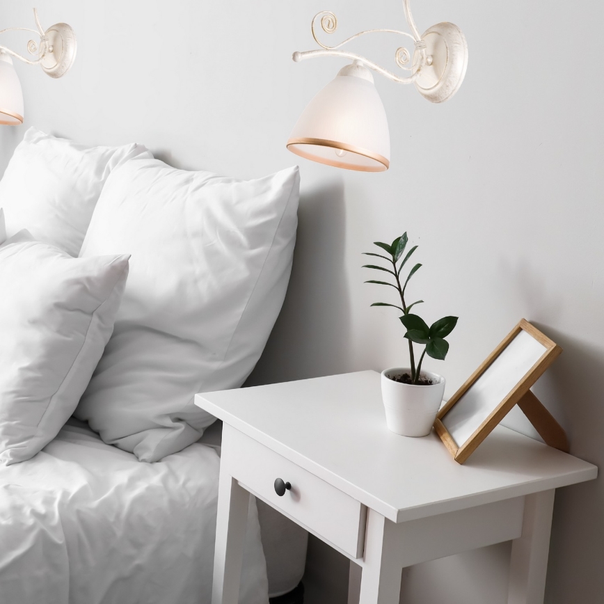 Brilagi - LED-Wandleuchte ANTICO 1xE27/60W/230V 3000K weiße Patina