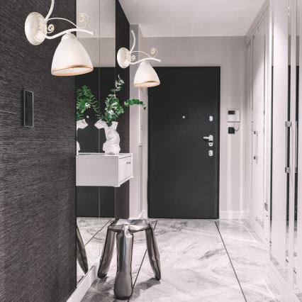 Brilagi - LED-Wandleuchte ANTICO 1xE27/60W/230V weiße Patina