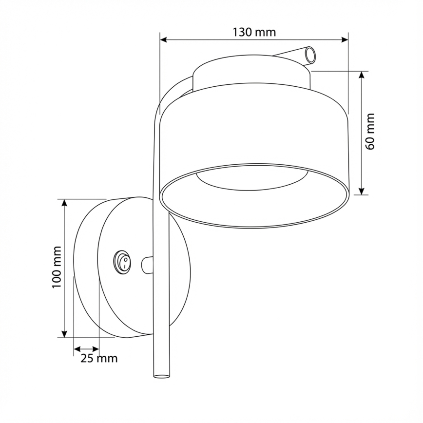 Brilagi - LED Wandleuchte AURA LUX 1xGX53/30W/230V schwarz/gold