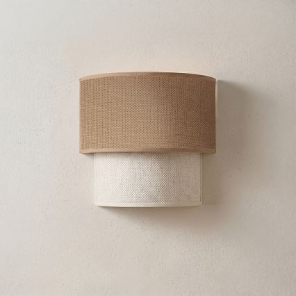 Brilagi - LED-Wandleuchte BOHO ECO 1xE27/10W/230V Beige/Creme