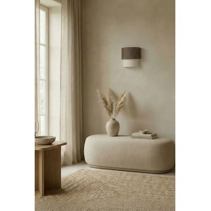 Brilagi - LED-Wandleuchte BOHO ECO 1xE27/10W/230V braun/cremefarben
