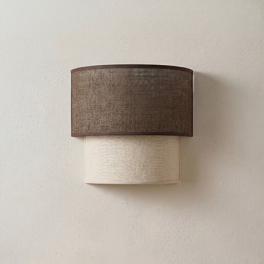 Brilagi - LED-Wandleuchte BOHO ECO 1xE27/10W/230V braun/cremefarben