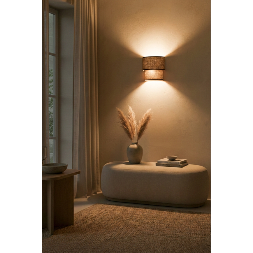 Brilagi - LED Wandleuchte BOHO ECO 1xE27/10W/230V braun