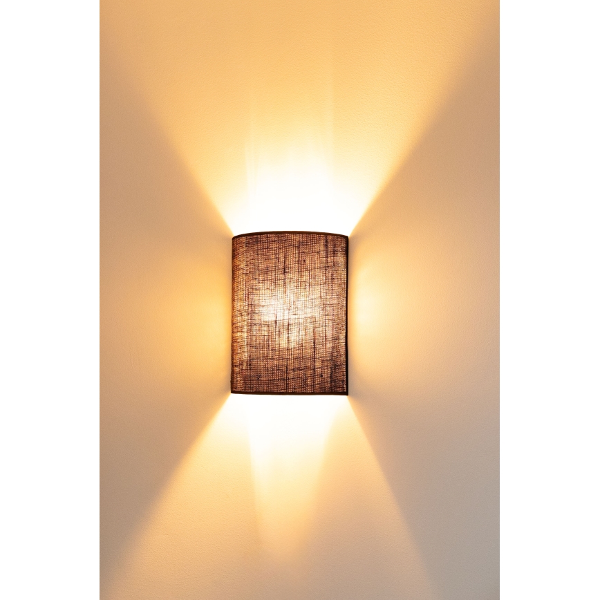 Brilagi - LED-Wandleuchte BOHO STYLE 1xE27/15W/230V braun