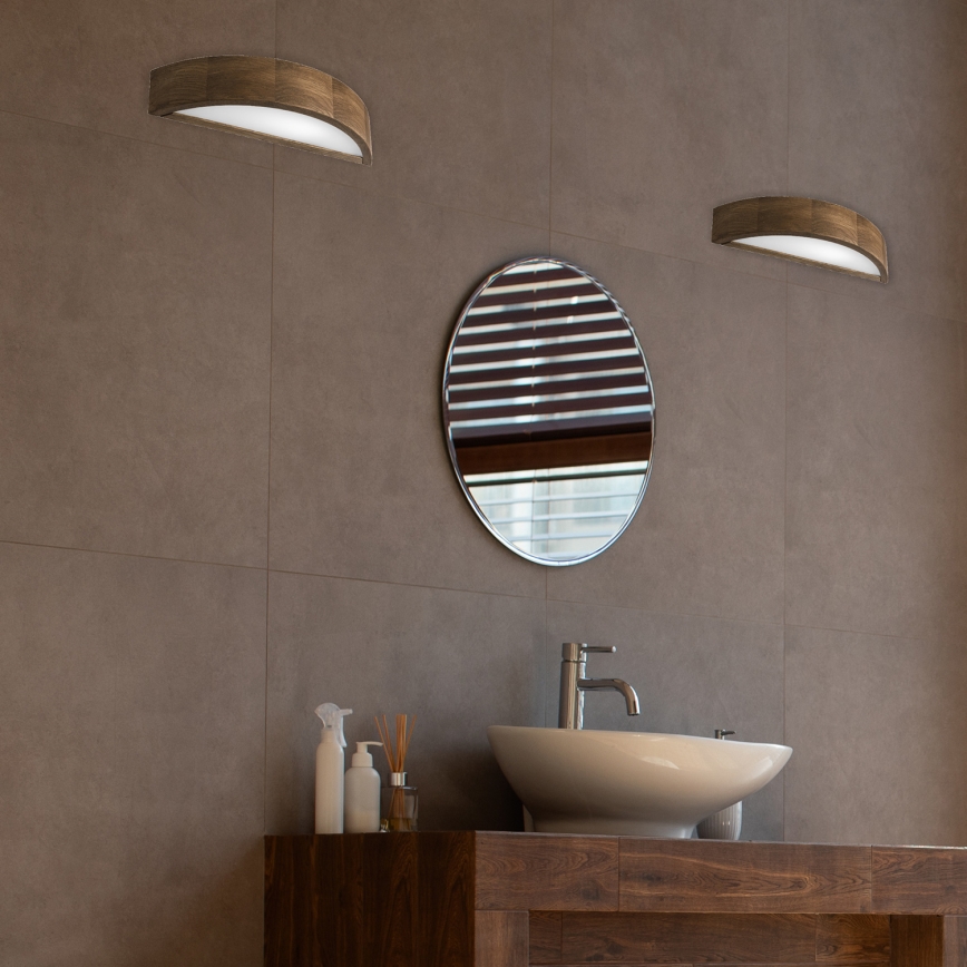 Brilagi - LED-Wandleuchte CARVALHO 1xE27/15W/230V Eiche/Nussbaum