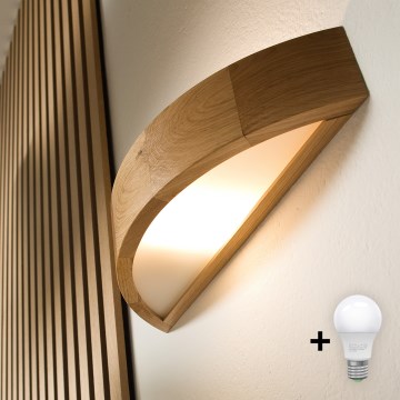 Brilagi - LED-Wandleuchte CARVALHO 1xE27/60W/230V Eiche