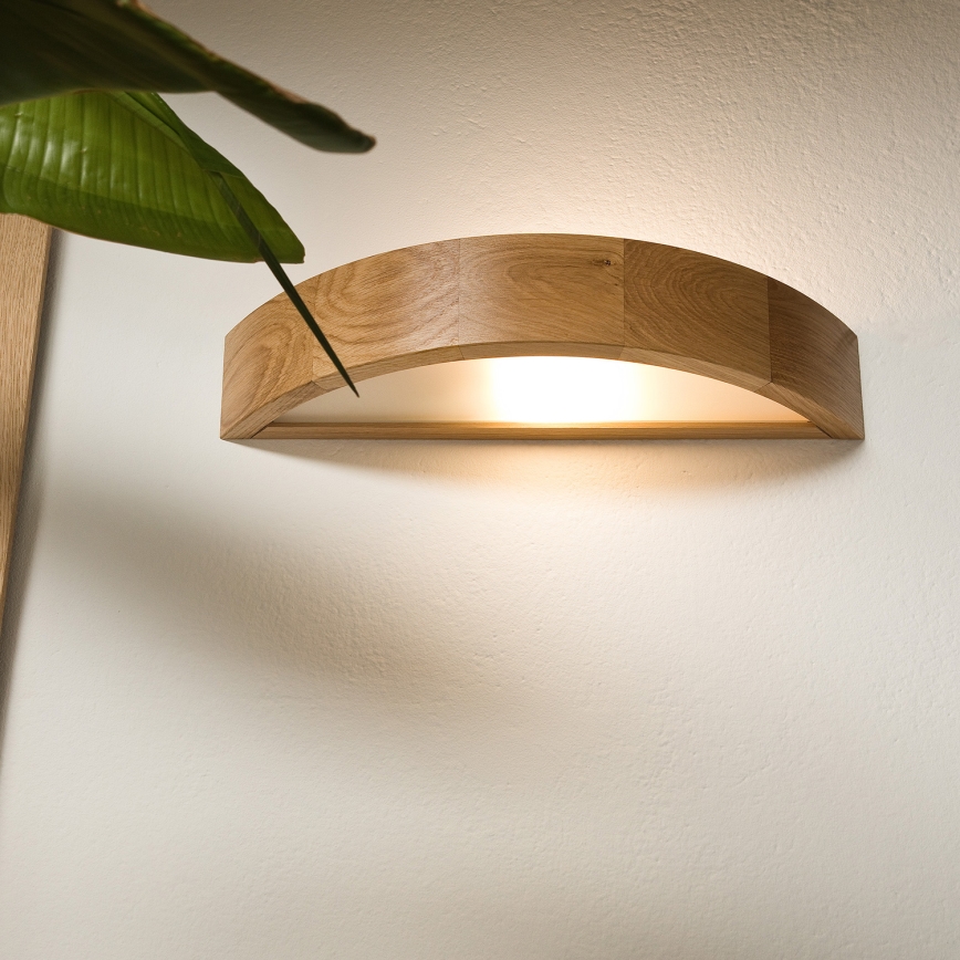 Brilagi - LED-Wandleuchte CARVALHO 1xE27/60W/230V Eiche