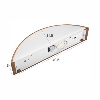Brilagi - LED-Wandleuchte CARVALHO 1xE27/60W/230V Eiche Kirsche
