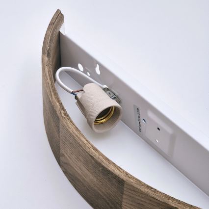 Brilagi - LED Wandleuchte CARVALHO 1xE27/60W/230V Eiche Nussbaum