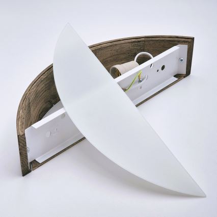 Brilagi - LED Wandleuchte CARVALHO 1xE27/60W/230V Eiche Nussbaum