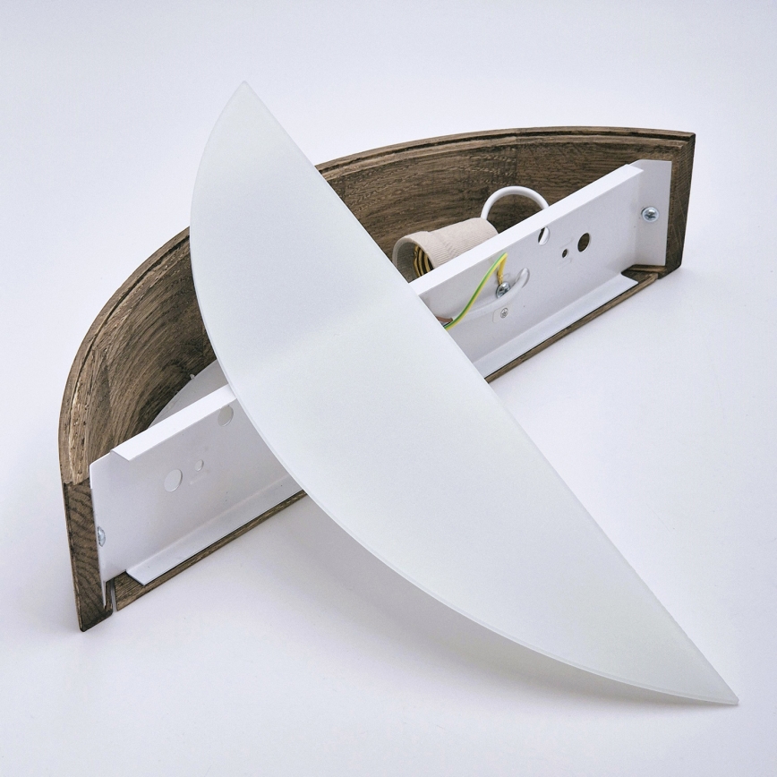 Brilagi - LED Wandleuchte CARVALHO 1xE27/60W/230V Eiche Nussbaum