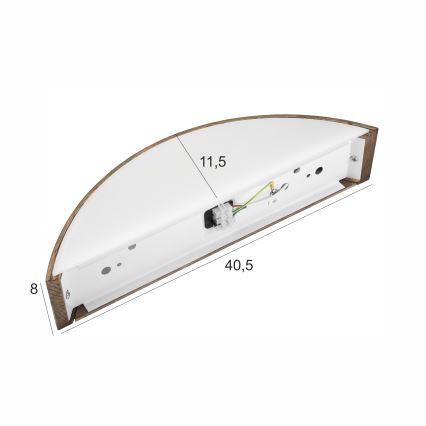 Brilagi - LED Wandleuchte CARVALHO 1xE27/60W/230V Eiche Nussbaum